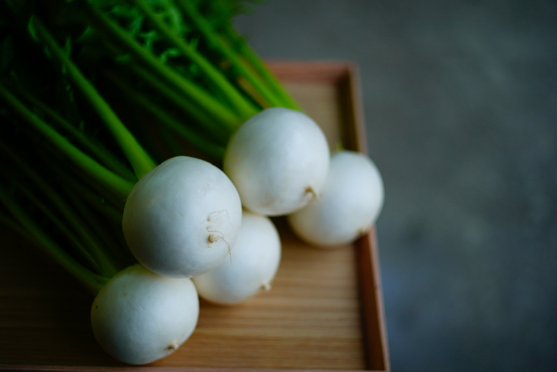 青森野辺地町、浅虫温泉の特産「野辺地葉つきこかぶ」